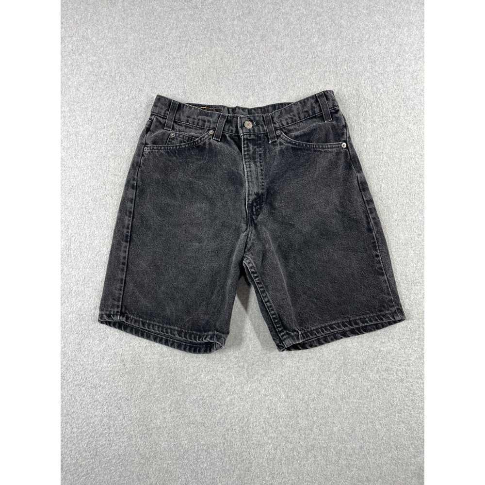 Vintage Levis 550 Denim Shorts Mens 32 Black 90s Orange Tab Made USA Jorts